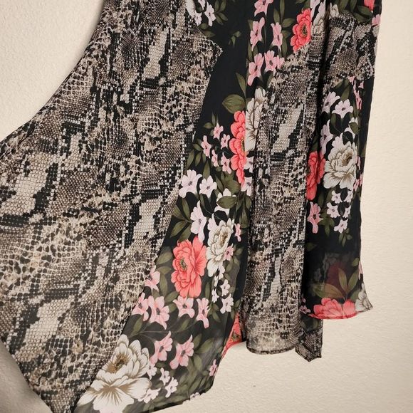 INC Womens Floral Blossom Snake Print Uneven Plus Size Skirt NWT - Picture 7 of 12